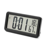 Digital Alarm Clock, Portable Black LCD with Temperature & Humidity Display, Wall Mountable, Ideal for Dorm or Desktop Use In Australia - Darrahopens