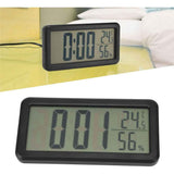 Digital Alarm Clock, Portable Black LCD with Temperature & Humidity Display, Wall Mountable, Ideal for Dorm or Desktop Use In Australia - Darrahopens