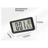 Digital Alarm Clock, Portable Black LCD with Temperature & Humidity Display, Wall Mountable, Ideal for Dorm or Desktop Use In Australia - Darrahopens