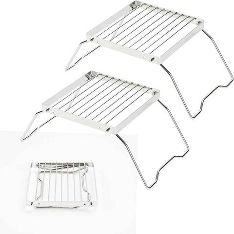 2pcs Folding Campfire Grill, 304 Stainless Steel Portable Campfire Grill Grate Small Camping Campfire Grill Grate Over Fire Pit Camping Grill for Outdoor Backpacking BBQ In Australia - Darrahopens
