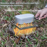 2pcs Folding Campfire Grill, 304 Stainless Steel Portable Campfire Grill Grate Small Camping Campfire Grill Grate Over Fire Pit Camping Grill for Outdoor Backpacking BBQ In Australia - Darrahopens