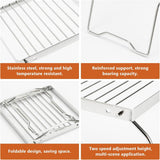 2pcs Folding Campfire Grill, 304 Stainless Steel Portable Campfire Grill Grate Small Camping Campfire Grill Grate Over Fire Pit Camping Grill for Outdoor Backpacking BBQ