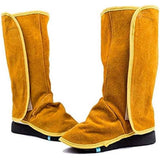 Leather Welding Spats Extra Long - Heat and Abrasion Resistant Welding Boot Covers - Full Coverage Shoes Protectors - Welding Gaiters, 1 Pair Height 33 In Australia - Darrahopens