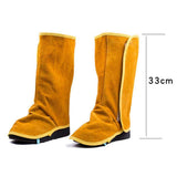 Leather Welding Spats Extra Long - Heat and Abrasion Resistant Welding Boot Covers - Full Coverage Shoes Protectors - Welding Gaiters, 1 Pair Height 33 In Australia - Darrahopens