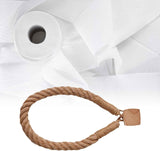 2 Pcs Natural Fiber Rope and Wood Roll Holder NonDrill Design Tissue Storage and Towel Shelf for Rental Homes （square） In Australia - Darrahopens