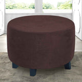 Velvet Round  Covers Footstool Protector Covers Storage Stool Covers Stretch with Elastic Bottom, Feature Velvet  Fabric (small, brown) In Australia - Darrahopens