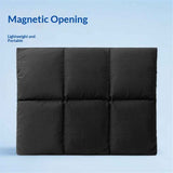Comfyable Puffy Laptop Sleeve 13 Inch 14 Inch, Quilted Puffer Laptop Carrying Case Magnetic inner bag（black） In Australia - Darrahopens