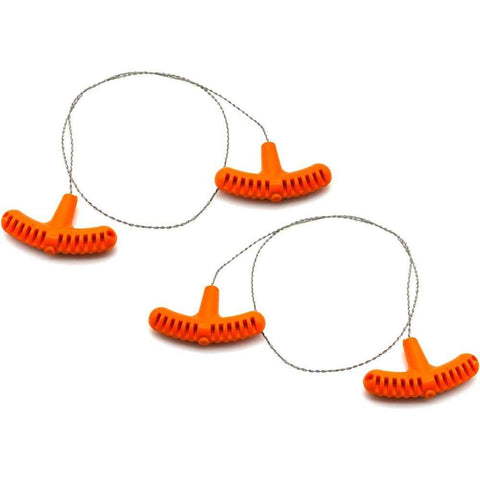 Outdoor Survival Saw Wire Steel Wire Rope with Handle Cutting Tool Cutting Steel Chain for Wood Camping Hiking Hunting (Orange 63cm), 1 PCS In Australia - Darrahopens