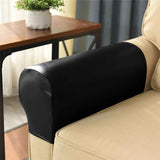 Waterproof Faux Pu Leather Armrest Covers Vintage Stretch Arm Covers for Chairs Couch Sofa Armchair Slipcovers for Recliner Sofa 2pcs,Black In Australia - Darrahopens