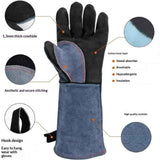 Heat Resistant Welding Gloves 16 inches Cowhide Leather - Long Sleeve and Insulated Lining BBQ Glove for Welder/Mig/Grill/Barbecue/Stove （Heito） In Australia - Darrahopens
