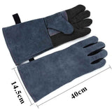 Heat Resistant Welding Gloves 16 inches Cowhide Leather - Long Sleeve and Insulated Lining BBQ Glove for Welder/Mig/Grill/Barbecue/Stove （Heito） In Australia - Darrahopens