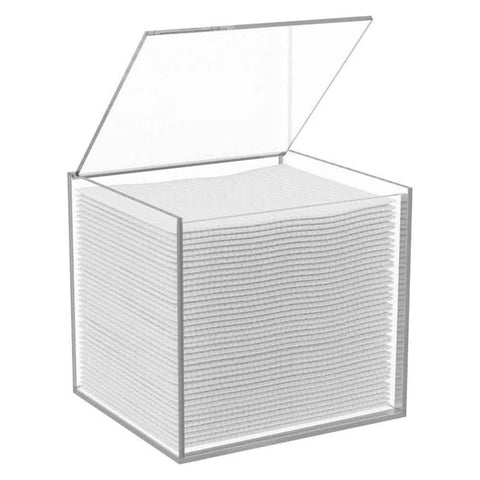 Disposable Face Towel Holder Storage Box , Clear Acrylic Box Container , Makeup Organizer With Flip Lid In Australia - Darrahopens