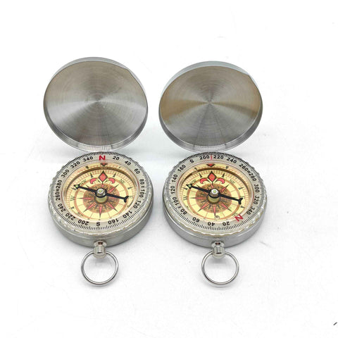 2pcs Waterproof  Compass for Hiking, Survival & Navigation – Large Dial Pocket Compass with Keychain Loop, Ideal Metal for Kids, Scouts, Hunting & Compass Gifts for Men In Australia - Darrahopens
