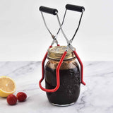 2pcs  Canning Jar Lifter, Canning Tongs Jar Lifter, Canning Tools, Canning Supplies for Home Kitchen, Stainless Steel, Red In Australia - Darrahopens