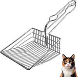 Cat Litter Scoop - Extra Large Heavy Duty Metal Kitty Litter Scoop, Premium Stainless Steel Cat Poop Scooper, Durable Sifting Shovel with Long Handle for Easy Cleanup, Best cat scooper for litter box In Australia - Darrahopens