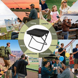 Portable Stool for Mountaineering and Hiking, Lightweight Foldable Stool with Carrying Bag, Outdoor Footstool for Picnic Hiking Fishing (BLack, Small) In Australia - Darrahopens