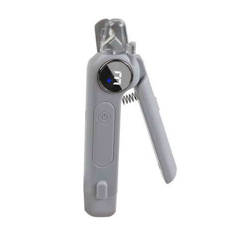 2-in-1 Dog Nail Clippers & Grinder with Light, Quiet Electric Pet Nail Trimmer for Large Medium Small Dogs & Cats, Rechargeable, Splash Guard & Safety Lock, Painless Grooming Tool (Grey) In Australia - Darrahopens