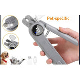 2-in-1 Dog Nail Clippers & Grinder with Light, Quiet Electric Pet Nail Trimmer for Large Medium Small Dogs & Cats, Rechargeable, Splash Guard & Safety Lock, Painless Grooming Tool (Grey) In Australia - Darrahopens