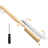 Pizza Oven Brush with Scraper Pizza Oven Brush with Scraper,Copper Wire Pizza Brush with Wood Handle, Portable Pizza Scraper, Outdoor Pizza Oven Accessories In Australia - Darrahopens