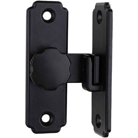 Heavy Duty 90 Degree Barn Door Lock,  Stainless Steel Security Sliding Door Latch for Barn, Garden, Bathroom, Fence, Shed - Anti-Rust and Robust (Short/Black) In Australia - Darrahopens
