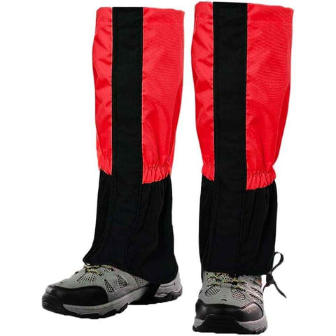 Waterproof Gators for Hiking Boots and Shoes Lightweight Adjustable Leg Gaiters for Men Women Gaiters for Hiking Snowshoeing（Red adult） In Australia - Darrahopens