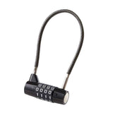 Combination Lock Cable Lock with 4 Digits Cabinet Lock with  Durable Cable Ideal for lockers, Gym, gate, Fence, Toolbox, case, hasp Storage and Outdoor（black175mm） In Australia - Darrahopens