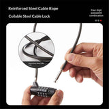 Combination Lock Cable Lock with 4 Digits Cabinet Lock with  Durable Cable Ideal for lockers, Gym, gate, Fence, Toolbox, case, hasp Storage and Outdoor（black175mm） In Australia - Darrahopens