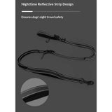 Hands Free Dog Leash for Walking Running with Safety Car Seat Belt Shock Absorbing Bungee Leash with Padded Handle (Black) In Australia - Darrahopens