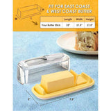 Small Butter Dish with Lid and Knife, Clear Plastic Butter Keeper for Countertop and Refrigerator, Easy Scoop and Easy to Clean for West & East Coast Butter In Australia - Darrahopens