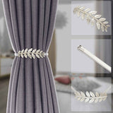 6Pack Curtain Tiebacks Spring Design Curtain Holdback Leaf Carving Design Curtain Ties for Drapes Curtain Ties Backs Curtain Modern Style Curtain Holdback Decor(Sliver Leaf) In Australia - Darrahopens