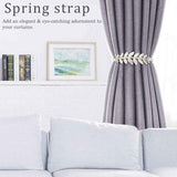 6Pack Curtain Tiebacks Spring Design Curtain Holdback Leaf Carving Design Curtain Ties for Drapes Curtain Ties Backs Curtain Modern Style Curtain Holdback Decor(Sliver Leaf) In Australia - Darrahopens