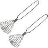 2pcs Mini French Spring Whisk, Silver Stainless Steel Spring Coil Whisk, Hand Eggbeater Egg Mixer Whisk Blender Stirring Beater In Australia - Darrahopens