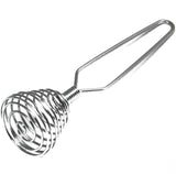 2pcs Mini French Spring Whisk, Silver Stainless Steel Spring Coil Whisk, Hand Eggbeater Egg Mixer Whisk Blender Stirring Beater
