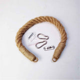 2pcs Rope towel ring, toilet paper holder self-adhesive hook retro home decoration curtain tie rope holder bathroom decoration Bohemian farmhouse (khaki) In Australia - Darrahopens