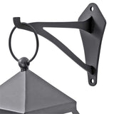 2 Piece 6" Outdoor Indoor Decorative Small Planter Lantern Hooks for Wall Hanging Windchime Hummingbird Feeder Hangers, Black
