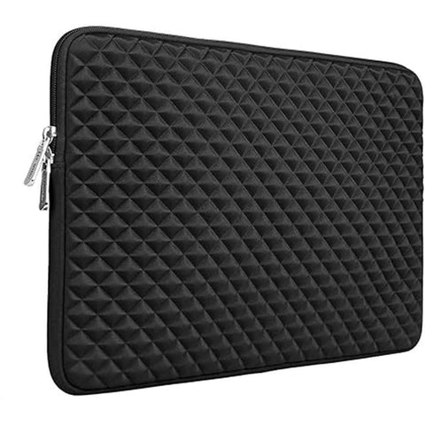 13 inch laptop case foam shockproof pad protective case fluffy lining zipper protective case handbag, (black) In Australia - Darrahopens