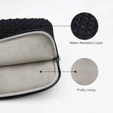 13 inch laptop case foam shockproof pad protective case fluffy lining zipper protective case handbag, (black) In Australia - Darrahopens