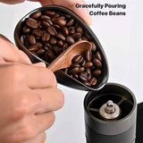 Coffee Bean Dosing Cup and Spray Bottle Kit - Ceramic Single Dosing Tray, Static Reducing Spray (Black) In Australia - Darrahopens