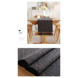 Tassel Table Runner, Linen Blend Rustic Farmhouse Style Kitchen Table Decoration Holiday Wedding Party Dinning Decor 33*143cm Black In Australia - Darrahopens
