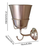 Wall Mounted Container Vase, Multi-Function Hanging Organizer for Home, Bathroom and Party, Artificial Plants, Outdoor, Mail Organize, Spring Summer Decoration ( Gold) In Australia - Darrahopens