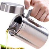 Stainless Steel Olive Oil Dispenser Bottle, Leak-Proof Cooking Oil Can, Drip Free Kitchen Dispenser Pot, Syrup Jar keeper, Storage Container with Lid, Easy to Fill and Clean (500ml) In Australia - Darrahopens