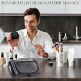 Minimalist Travel Toiletry Organizer Dopp Kit Water-resistant Shaving Bag for Toiletries Accessories, Door Room Essentials, Ideal Chrismas Gifts For Men（Black） In Australia - Darrahopens