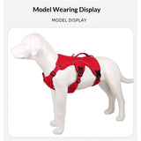 Multi-Use Support Dog Harness, Hiking and Trail Running, Service and Working, Everyday Wear, Red  M In Australia - Darrahopens