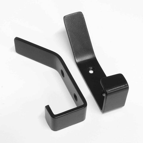 2pcs Stainless Steel Single Robe Hook Wall Mounted Towel Hook Black Painted Clothes Hook Bathroom Door Kitchen Hardware (Black) In Australia - Darrahopens