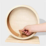 Small Pets Exercise Wheel Hamster Wooden Mute Running Spinner Wheel Play Toy for Rat Gerbil Mice Chinchillas Hedgehogs Guinea Pigs （Small 15*8.5*17CM) In Australia - Darrahopens