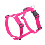 Explosion-Proof No-Pull H-Shaped Dog Harness Adjustable Nylon Chest Back Harness for Medium Large Dogs Escape-Proof Reflective Safe Walking（Rose red M） In Australia - Darrahopens