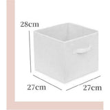 Basics Fabric Clothing Storage Bins - 27*27*28cm- Collapsible Storage Cubes Organizer with Handles, Linen Foldable Storage Baskets Cloth Box Containers, Closet Organizers 2pcs In Australia - Darrahopens