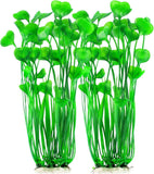 Plastic Fish Tank Plants, 2 Pack Artificial Tall Aquarium Plants for Fish Tank Decor,Fish tank landscaping decoration with aquatic plants  (Green) In Australia - Darrahopens