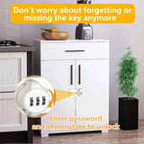 Mechanical Password Rotary Hasp Locks, Cabinet Locks with Combination, Door Security Latch for Small Barn Doors, Cabinets, Gate, Bathroom, Outdoor, Closet, Fence (3.5-inch two hole white screw installation) In Australia - Darrahopens