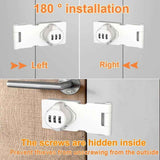 Mechanical Password Rotary Hasp Locks, Cabinet Locks with Combination, Door Security Latch for Small Barn Doors, Cabinets, Gate, Bathroom, Outdoor, Closet, Fence (3.5-inch two hole white screw installation) In Australia - Darrahopens